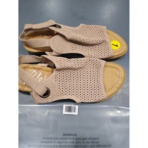 Blowfish Malibu Open Toe Micro Wedge Sandals,, Light Natural 1